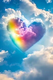 心形彩云 梦幻天空美景