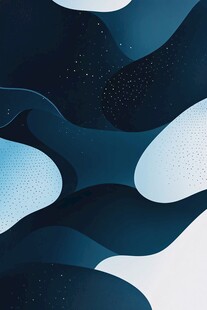 蓝调抽象流体艺术图案