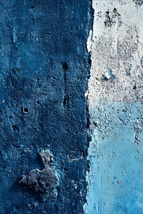 斑驳蓝墙纹理