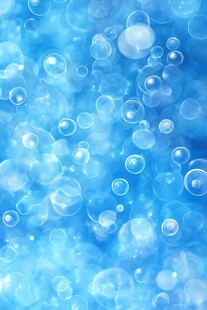 梦幻蓝色气泡背景图