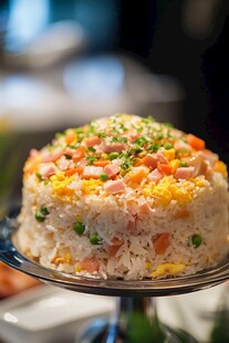 美味多彩火腿蔬菜炒饭