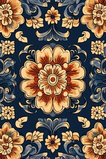 复古花卉图案精美纹饰