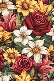 多彩花卉图案 尽显自然之美