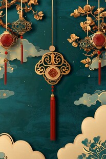 中式传统挂饰营造喜庆氛围