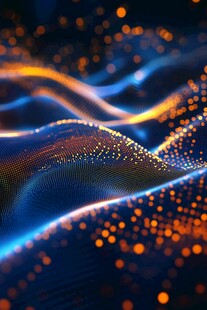 科技感流动粒子波浪背景