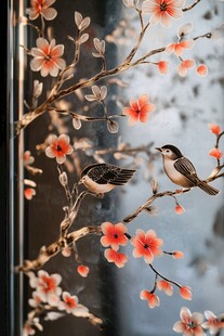 花鸟相映成趣的中式装饰