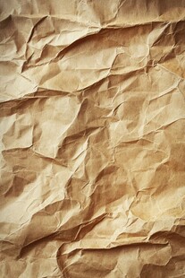 皱巴巴的牛皮纸纹理背景