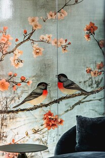 花鸟装饰画营造雅致氛围