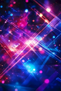 炫彩霓虹光线梦幻背景图