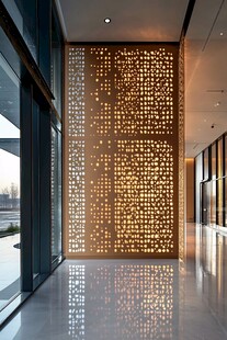 现代镂空隔断营造优雅空间