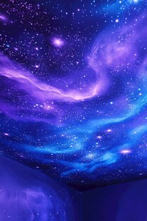 梦幻星空卧室天花板