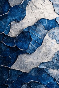蓝白裂纹纹理艺术背景