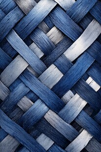 蓝色交织纹理编织图案