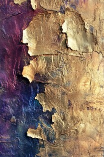 斑驳剥落的多彩墙面纹理