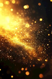 金色粒子光效梦幻背景