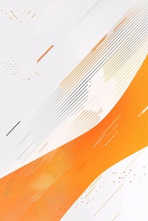 橙色线条抽象几何背景图