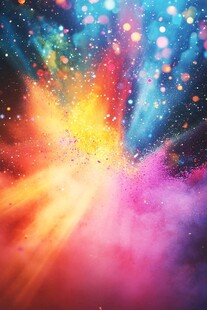 梦幻炫彩粒子爆炸效果