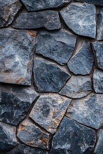 石块拼接墙面纹理特写