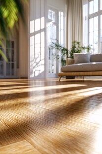 阳光洒落的温馨客厅空间