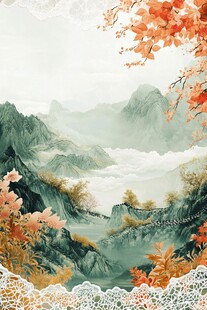 秋日山水间的诗意景致