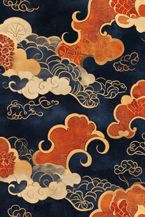 中式传统云纹图案设计