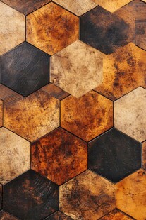 复古六边形瓷砖纹理图案