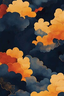 梦幻色彩云朵图案背景