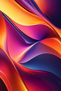 炫彩流动抽象波纹图案