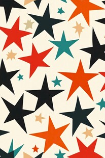 多彩星星图案背景
