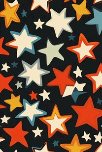 多彩星星图案背景