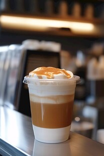 焦糖奶油拿铁 视觉味觉盛宴