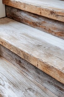 复古木质楼梯的岁月质感