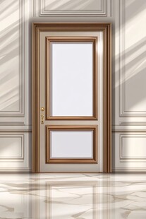 简约欧式风格木质玻璃门