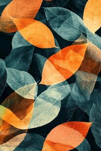 多彩秋叶抽象艺术背景图