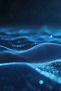 蓝色科技感粒子波浪背景