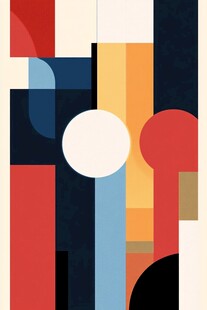 抽象几何色彩构成图案