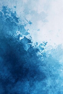蓝色水彩晕染抽象背景图