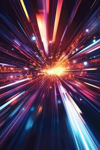 绚丽光线科技感时空隧道