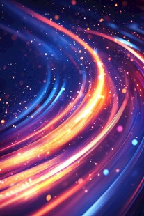 绚丽流光轨迹背景画面