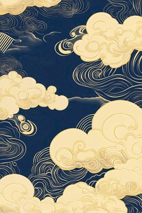 中式古典云海图案背景