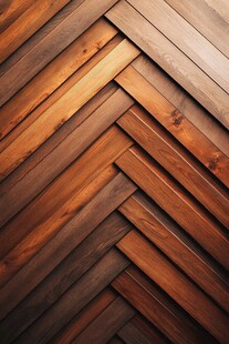 人字形木质地板纹理特写