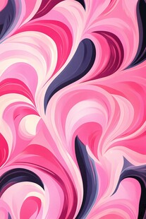 梦幻粉色流体艺术图案