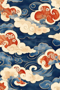 中式云纹传统图案设计
