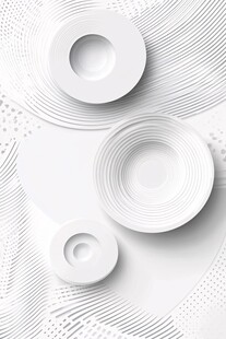 白色几何圆形抽象艺术背景