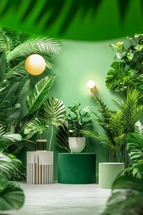 绿意盎然的室内植物空间