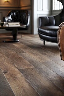 复古风格客厅木地板展示