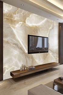 奢华大理石客厅电视背景墙