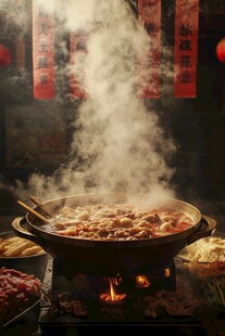 热气腾腾的中式火锅盛宴