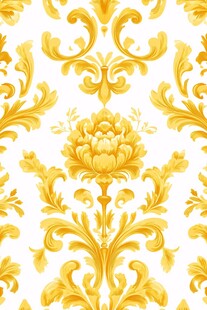 欧式金色花卉纹样图案