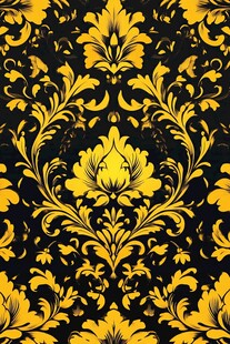 黑金巴洛克风格花纹图案